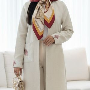 خرید اینترنتی مانتو شانتون گلدوزی