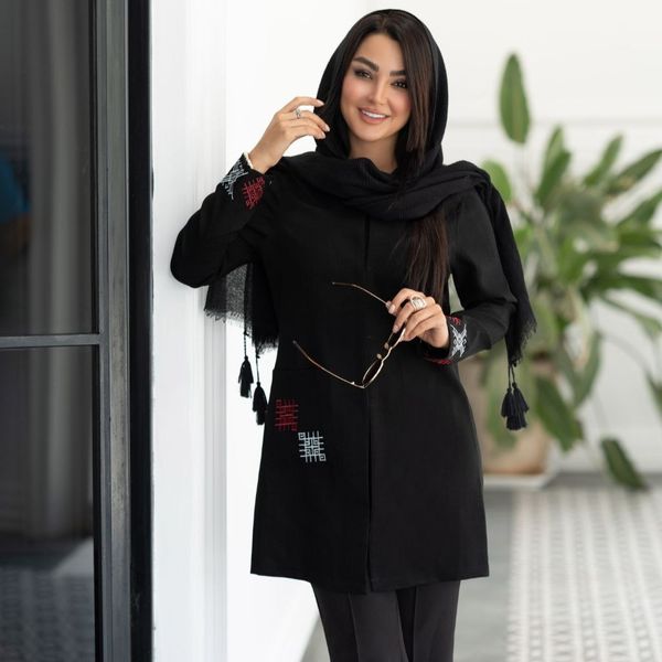 مانتو شانتون گلدوزی