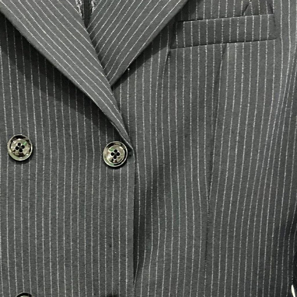 قیمت ارزان مانتو شلوار اداری دکمه مشکی