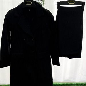 خرید اینترنتی مانتو شلوار اداری دکمه مشکی