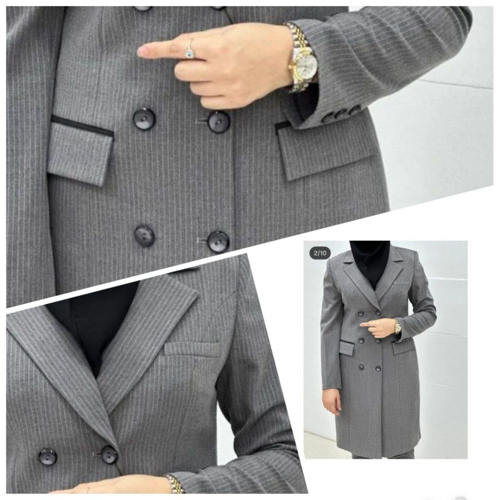 فروش اینترنتی مانتو شلوار اداری دکمه مشکی