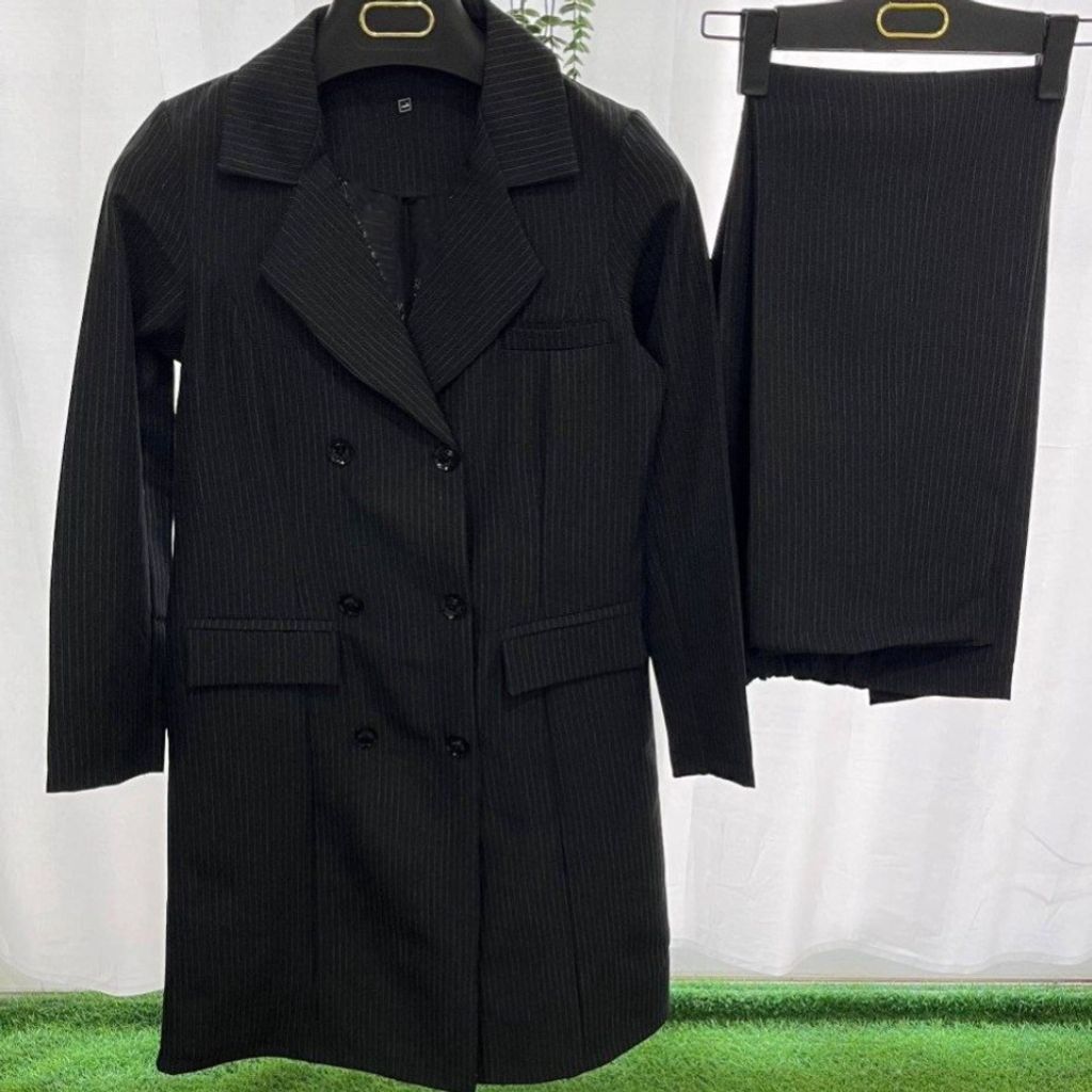 خرید اینترنتی مانتو شلوار اداری دکمه مشکی