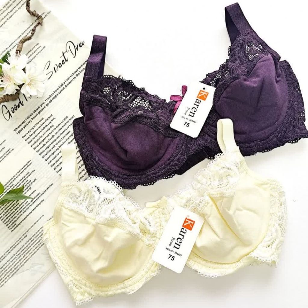 فروش اینترنتی سوتین پنبه دانتل فنردار 95