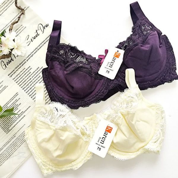 سوتین پنبه دانتل فنردار 95