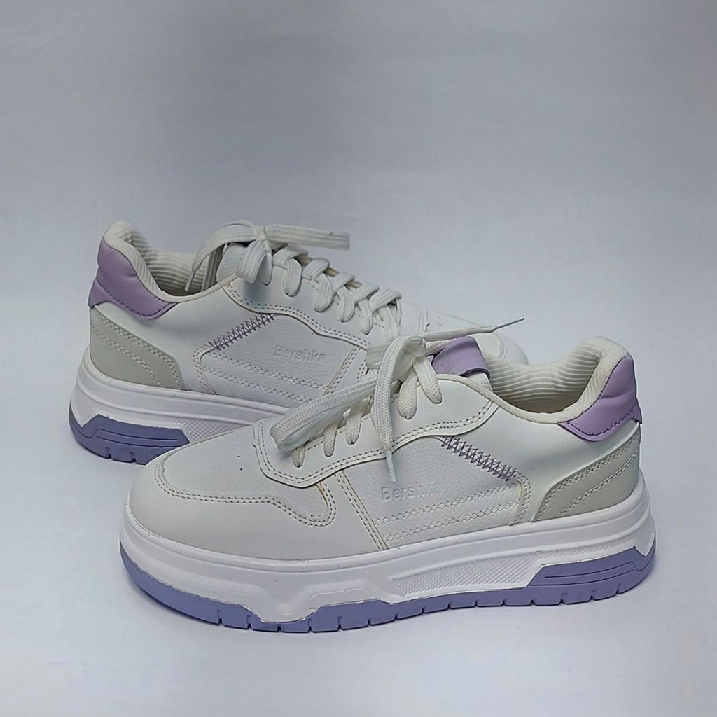 خرید آنلاین کتونی ونس برشکا Bershka سفید بنفش