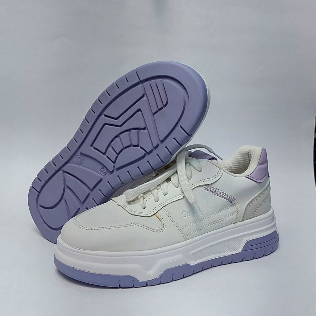 خرید اینترنتی کتونی ونس برشکا Bershka سفید بنفش