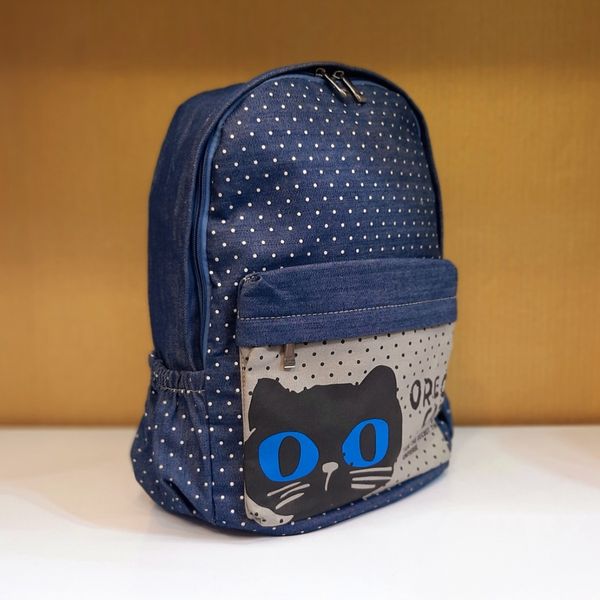 کوله پشتی جین طرح گربه