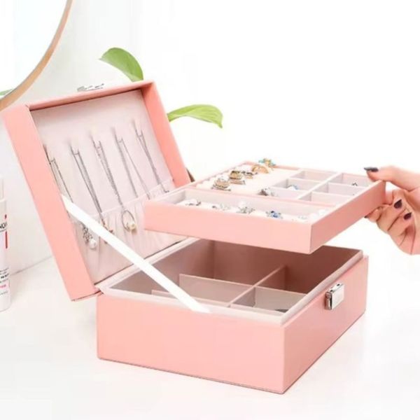 جعبه جواهرات لوکس مستطیل دوطبقه درجه یک