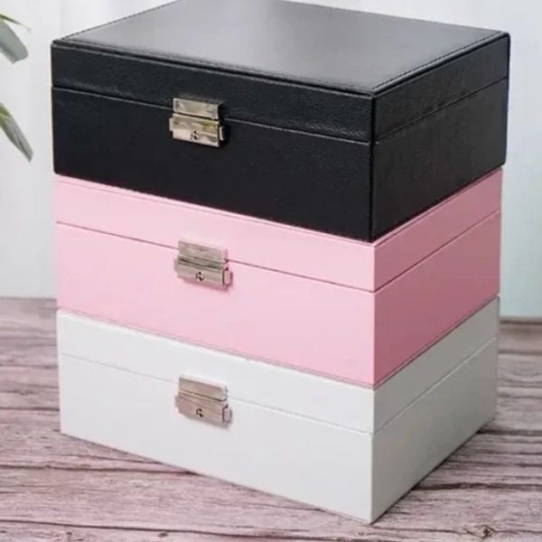 جعبه جواهرات لوکس مستطیل دوطبقه درجه یک