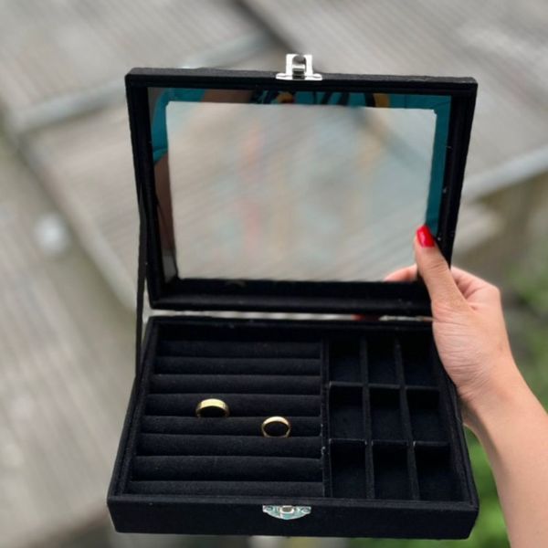 جعبه جواهرات درب شیشه ایی