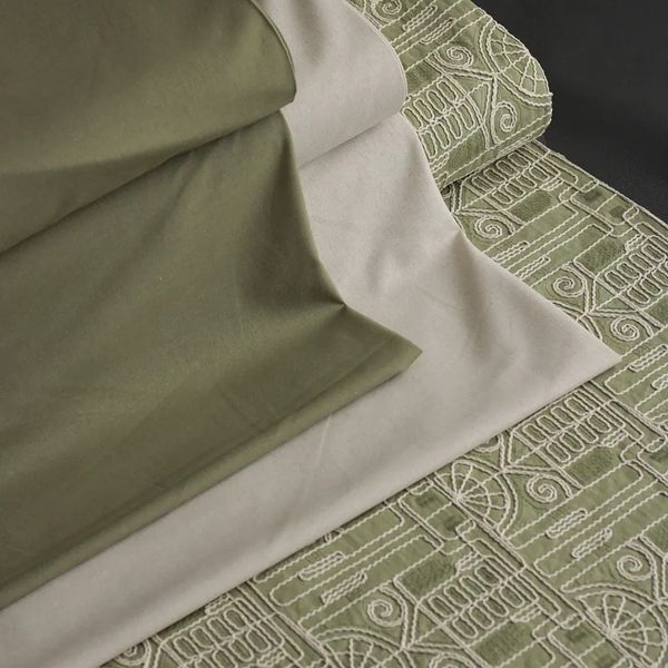 پارچه لینن قلاب بافی