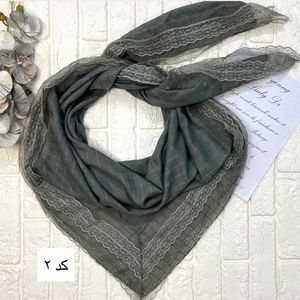 قیمت روسری نخی دیپلمات حاشیه دانتل دار