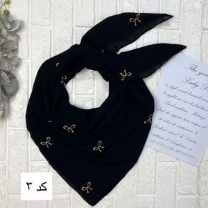 قیمت روسری درختی مشکی خامه دوزی