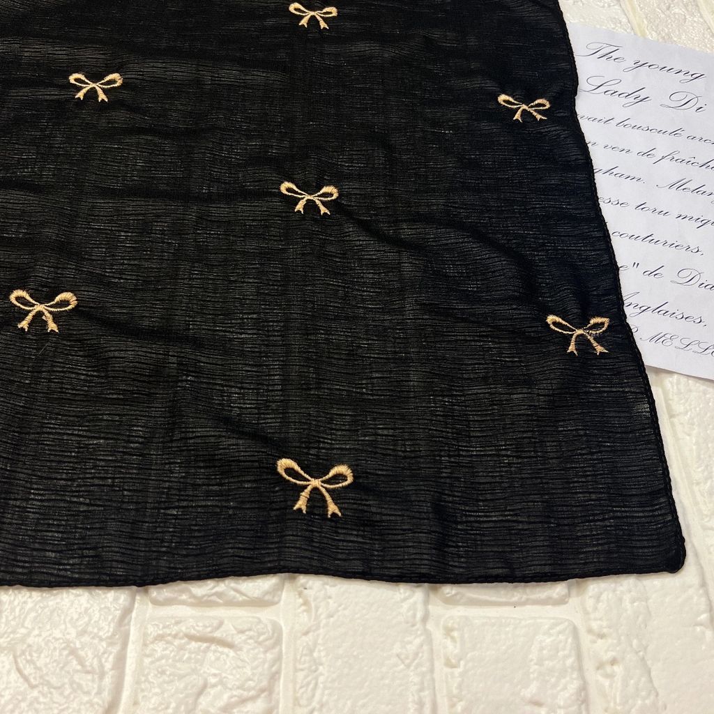 قیمت روسری درختی مشکی خامه دوزی