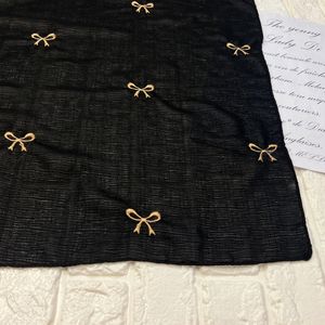 قیمت روسری درختی مشکی خامه دوزی