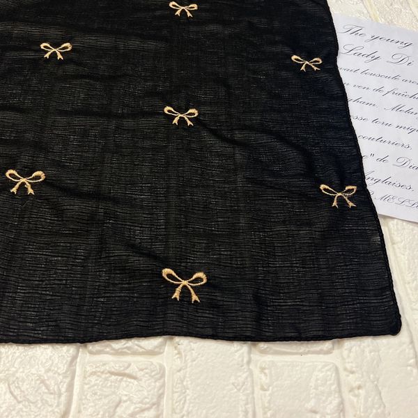 روسری درختی مشکی خامه دوزی