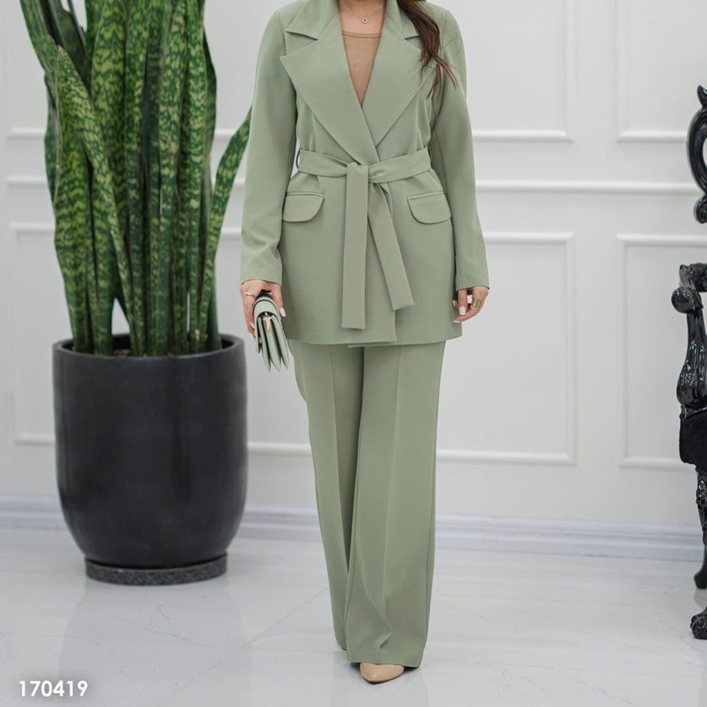 خرید اینترنتی کت شلوار زنانه طرح پالیز