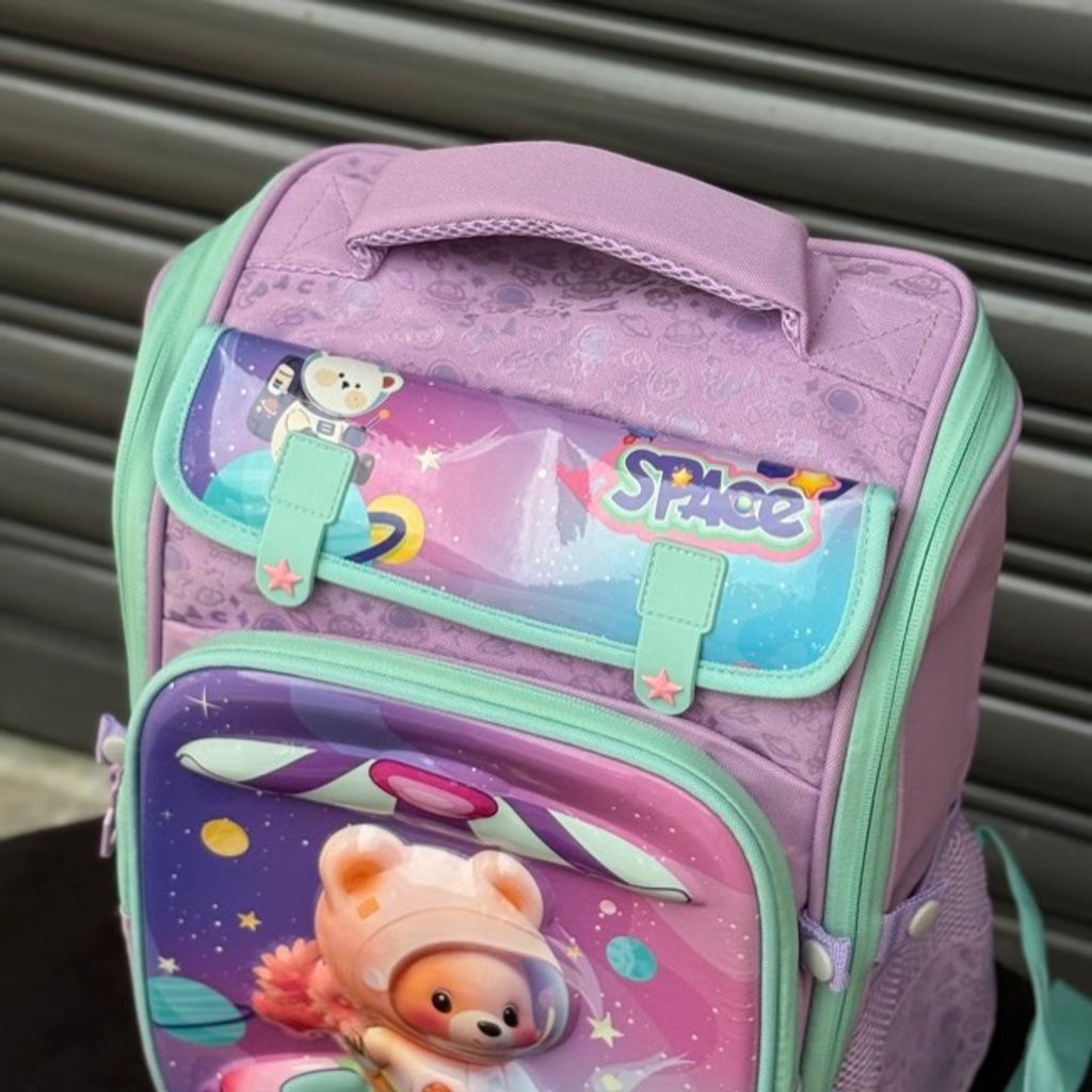 خرید اینترنتی قیمت کوله پشتی بچگانه صندوقی طرح Space برند K-Z کد 4061602