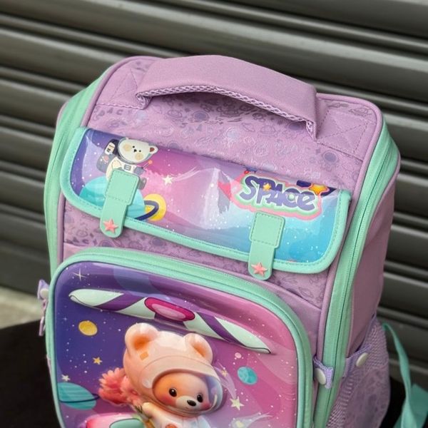 کوله پشتی بچگانه صندوقی طرح Space برند K-Z کد 4061602