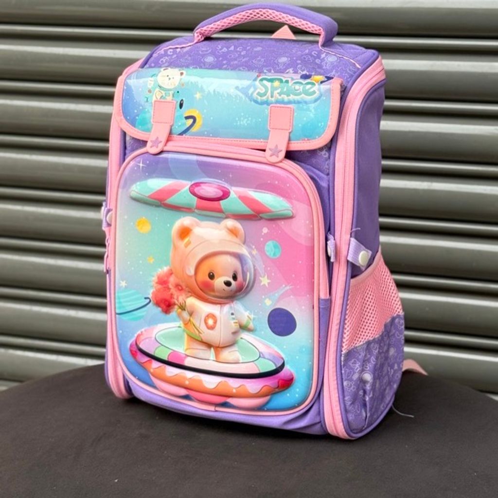 خرید اینترنتی قیمت کوله پشتی بچگانه صندوقی طرح Space برند K-Z کد 4061602