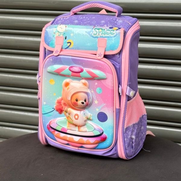 کوله پشتی بچگانه صندوقی طرح Space برند K-Z کد 4061602