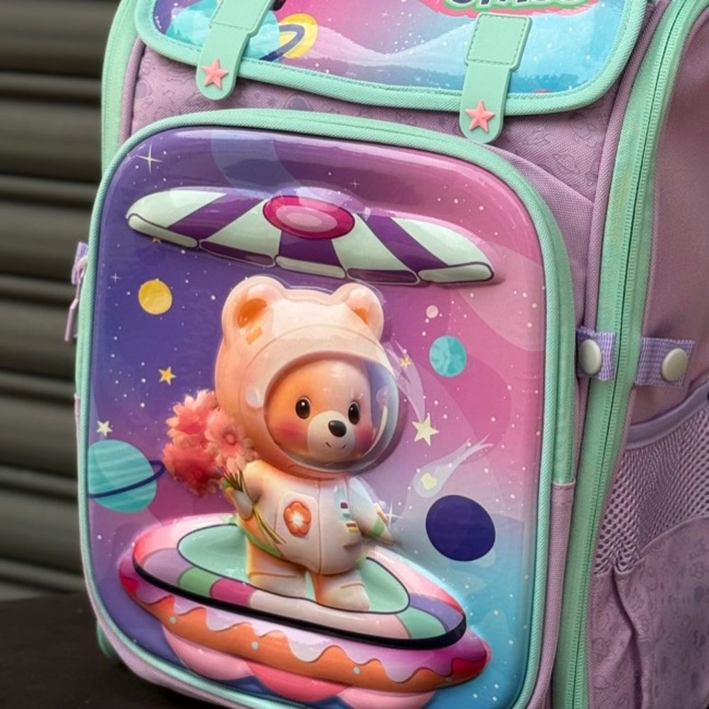 خرید اینترنتی قیمت کوله پشتی بچگانه صندوقی طرح Space برند K-Z کد 4061602