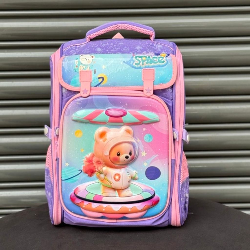 خرید اینترنتی قیمت کوله پشتی بچگانه صندوقی طرح Space برند K-Z کد 4061602