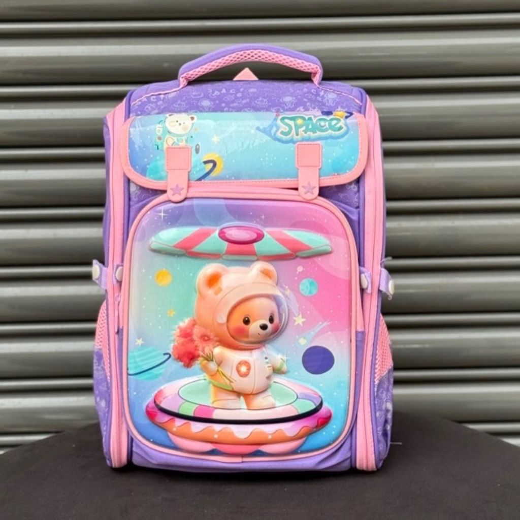 خرید اینترنتی کوله پشتی بچگانه صندوقی طرح Space برند K-Z کد 4061602