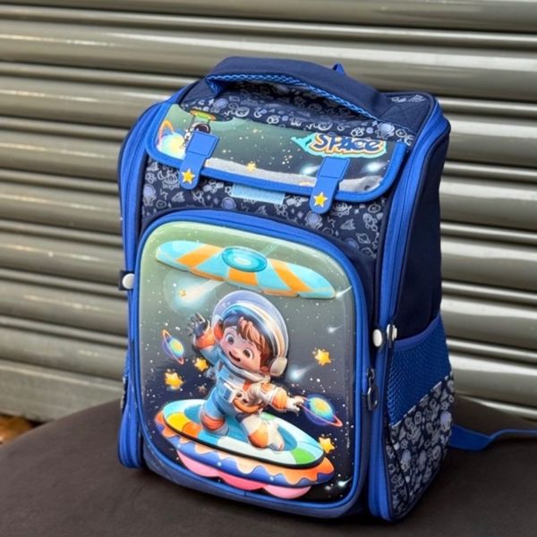 کوله پشتی بچگانه صندوقی طرح Space برند K-Z کد 4061602