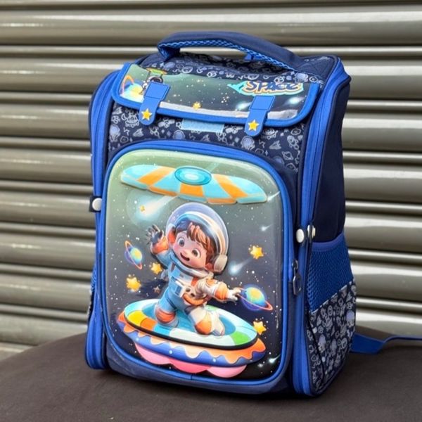 کوله پشتی بچگانه صندوقی طرح Space برند K-Z کد 4061602