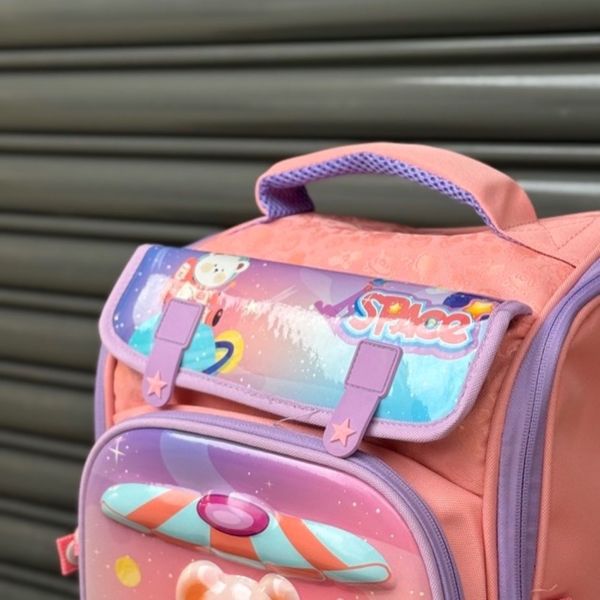 کوله پشتی بچگانه صندوقی طرح Space برند K-Z کد 4061602
