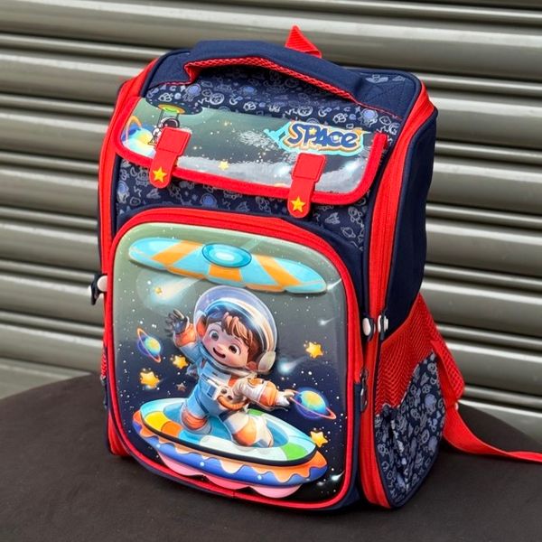 کوله پشتی بچگانه صندوقی طرح Space برند K-Z کد 4061602