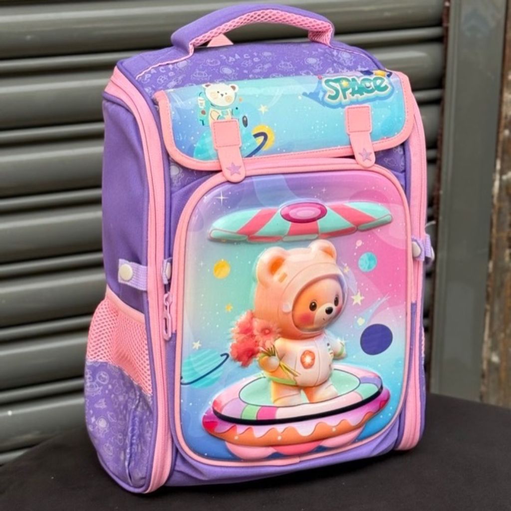 خرید آنلاین کوله پشتی بچگانه صندوقی طرح Space برند K-Z کد 4061602
