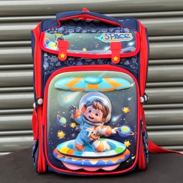 کوله پشتی بچگانه صندوقی طرح Space برند K-Z کد 4061602