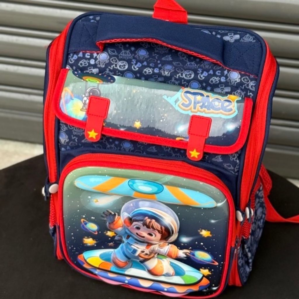 مشخصات کوله پشتی بچگانه صندوقی طرح Space برند K-Z کد 4061602