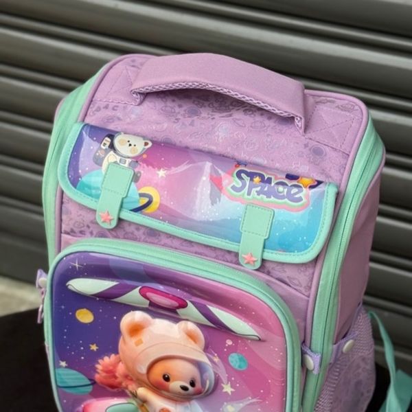 کوله پشتی بچگانه صندوقی طرح Space برند K-Z کد 4061602