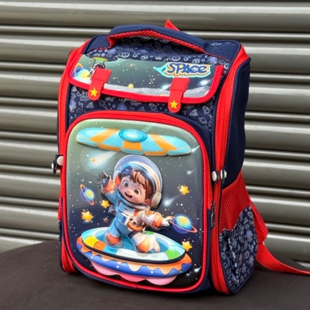 خرید آنلاین کوله پشتی بچگانه صندوقی طرح Space برند K-Z کد 4061602