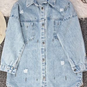 شومیز جین مروارید کاری