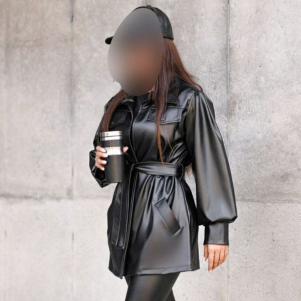 مانتو کتی(چهارجیب) چرم نور