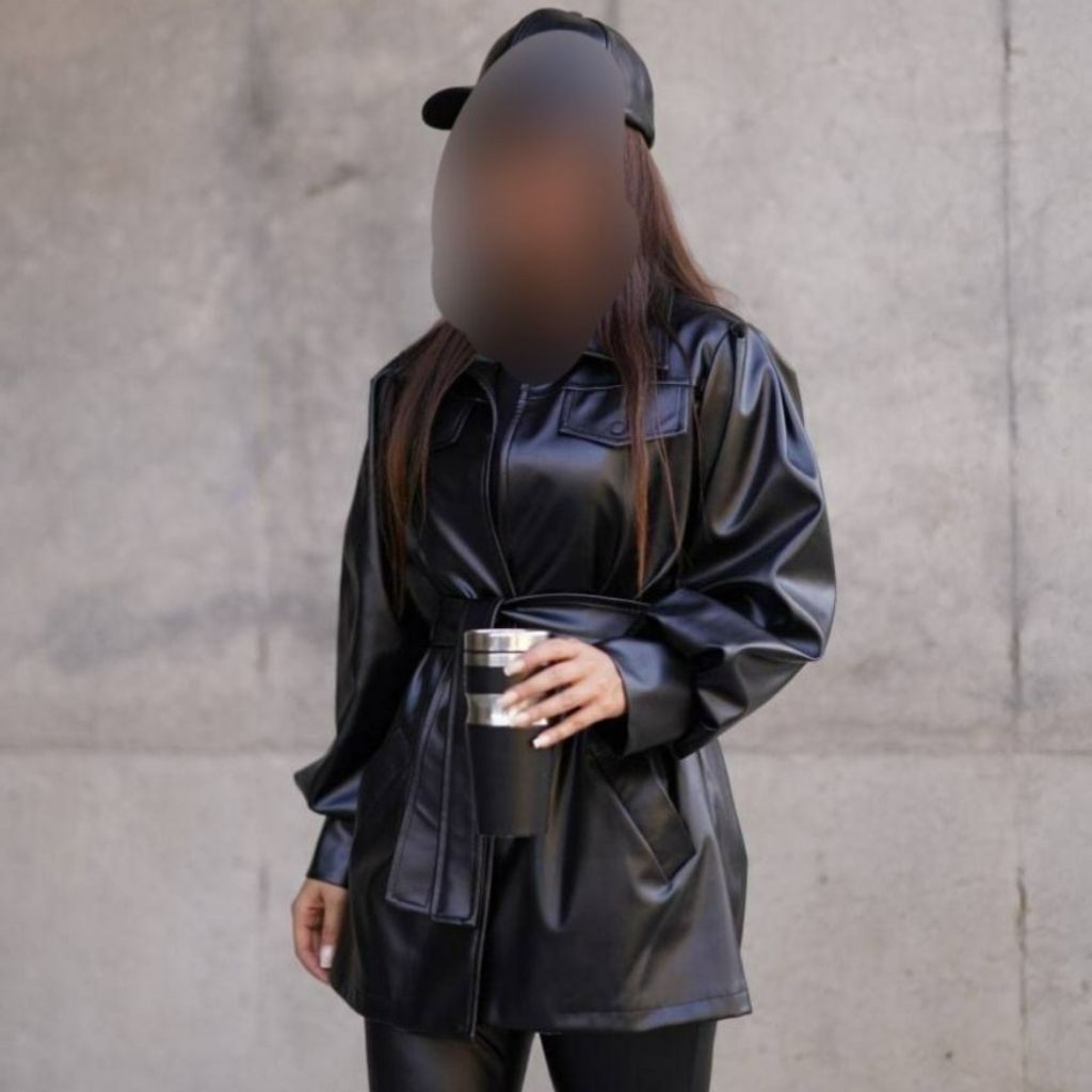 قیمت ارزان مانتو کتی(چهارجیب) چرم نور