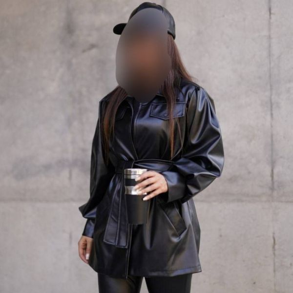 مانتو کتی(چهارجیب) چرم نور