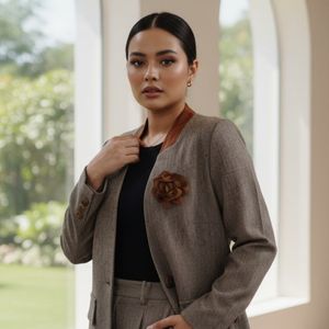 فروش اینترنتی ست مانتو شلوار توییت جناغی آترین