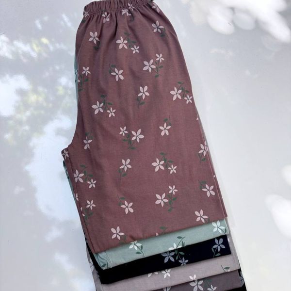 شلوار راحتی نخ و پنبه زنانه فری سایز 38 تا 46