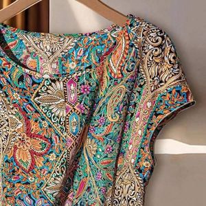 خرید آنلاین تاپ گره ای ترمه