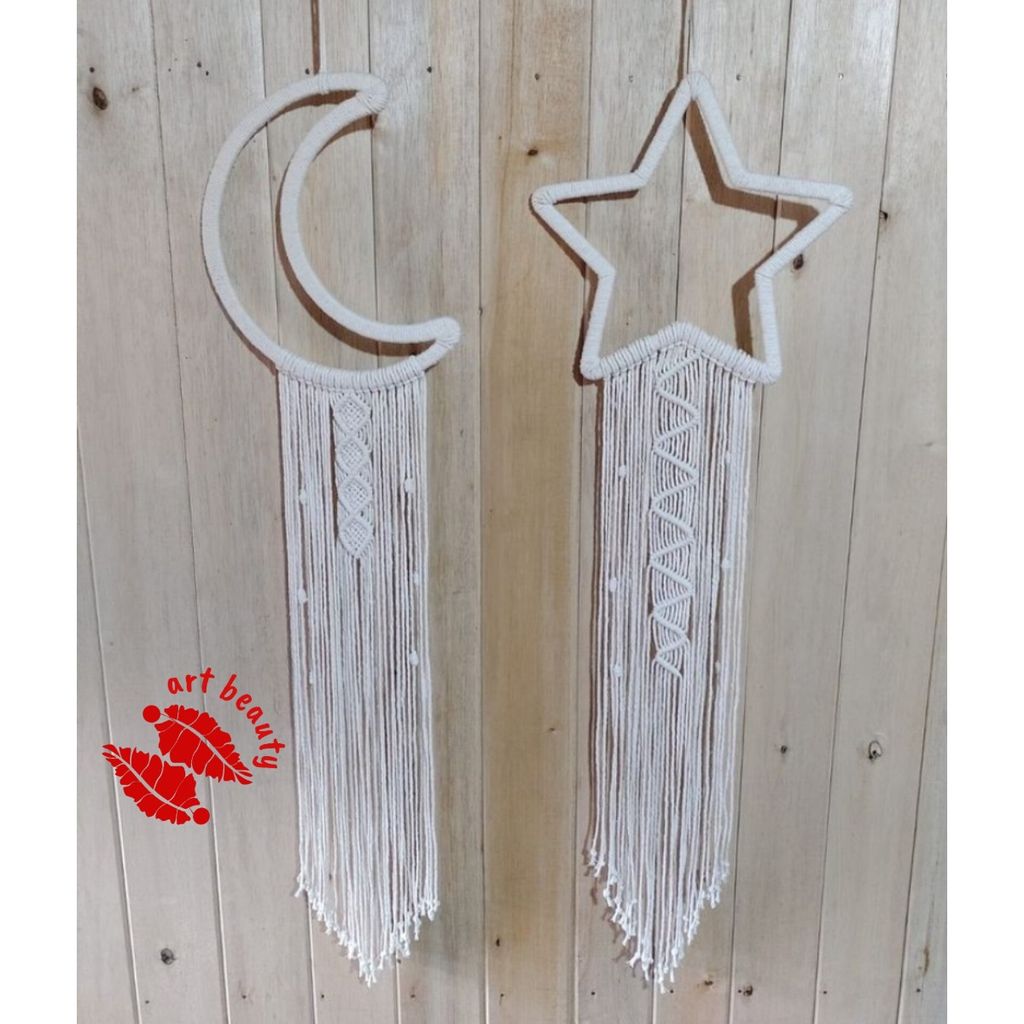 خرید آنلاین ست ماه و ستاره مکرومه باقی طرح مه تابان