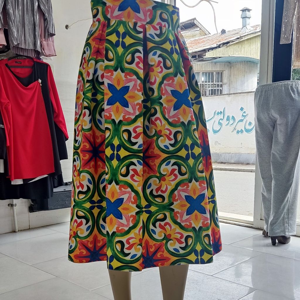 خرید انلاین دامن پیله دار مجلسی کوتاه مازراتی دخترانه