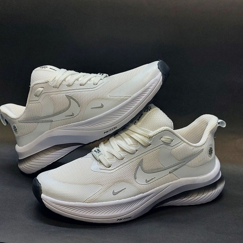 قیمت ارزان کتونی نایک فلاور جدید رنگ سفید شیری Nike Flower