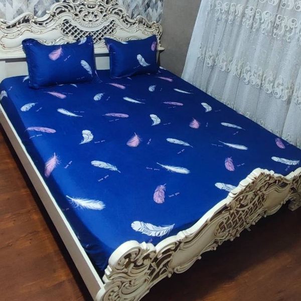 روتختی دونفره سورمه ای ابی نفتی پر روکش تشک سورمه ای ابی نفتی روبالش زیپ دار