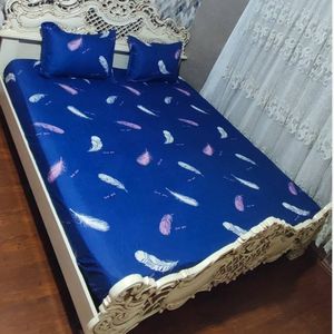 روتختی دونفره سورمه ای ابی نفتی پر روکش تشک سورمه ای ابی نفتی روبالش زیپ دار