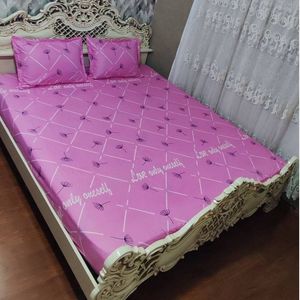 خرید اینترنتی روتختی دونفره صورتی طرح قاصدک روکش تشک دونفره صورتی شاپرک